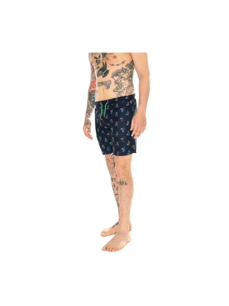 Długie kąpielówki Happy Socks niebieskie