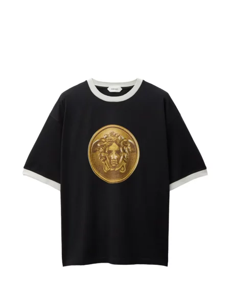 Tricou Versace cu imagine din jerseu negru