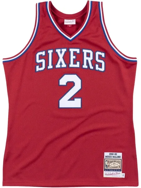 Cămașă Mitchell & Ness din jerseu roșu