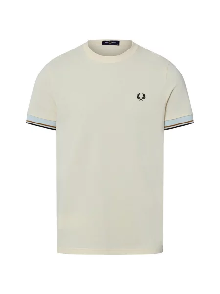 T-shirt Fred Perry Twin Tipped Cuff T-Shirt Ecru S biała