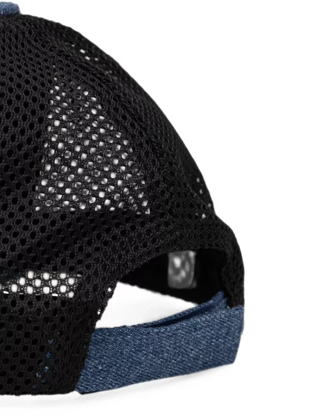 Κασκέτο Karl Lagerfeld Jeans από διχτυωτό με αυτόγραφο μπλε