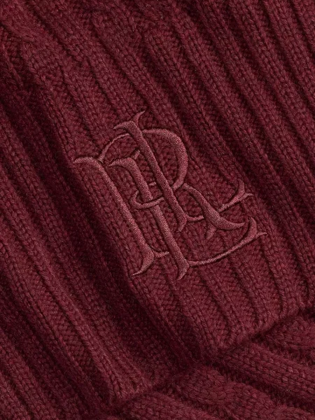 Lauren Ralph Lauren szalik z dodatkiem wełny czerwona