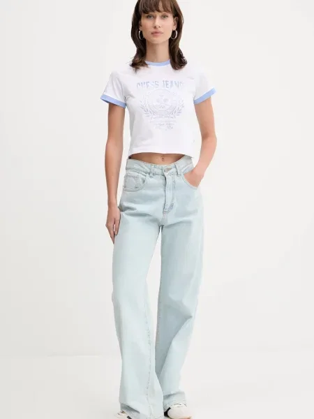 Guess Jeans Tričko biela