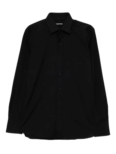 Cămașă Tom Ford din poplin negru
