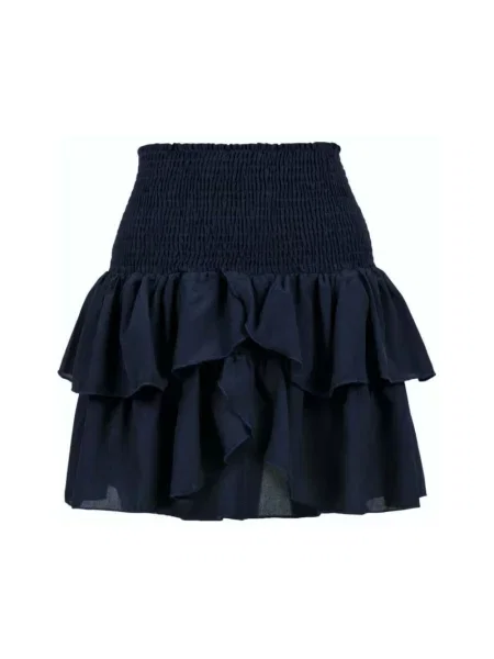 Mała mały spódnica mini Neo Noir z falbankami niebieska