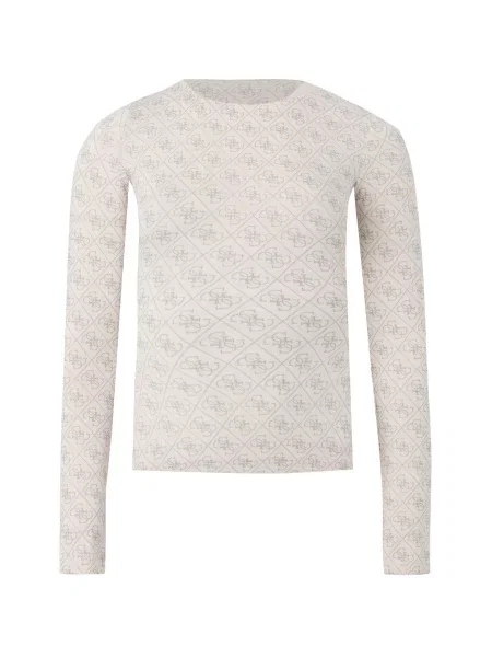GUESS Tricou Teodora crem gri