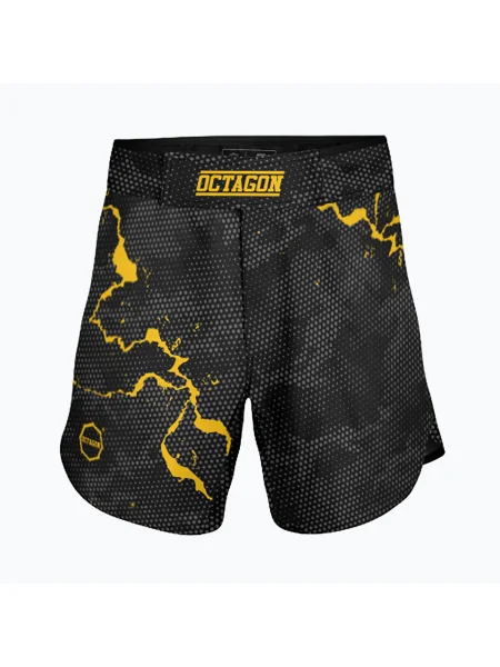 Мъжки шорти за тренировки по ММА Octagon Marble Camo camo yellow черно