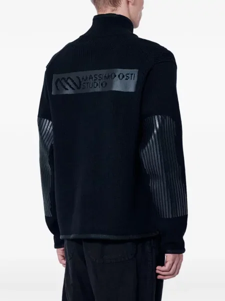 Cardigan Moos Studio cu autograf negru