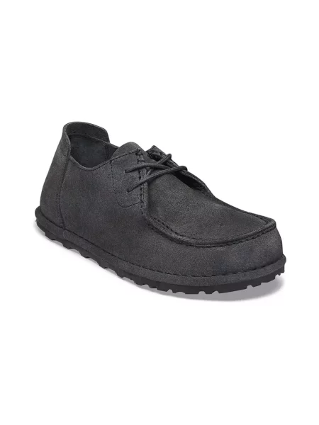 Półbuty Birkenstock skórzane szare