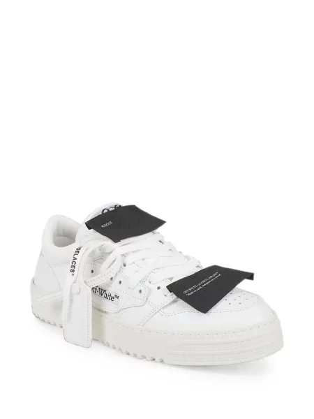 Sneakerși Off-white cu autograf alb
