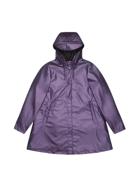 Kurtka Rains w kształcie litery A fioletowa