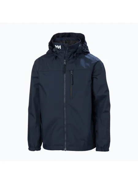 Детско ветроходно яке Helly Hansen Crew Hooded JR navy синьо