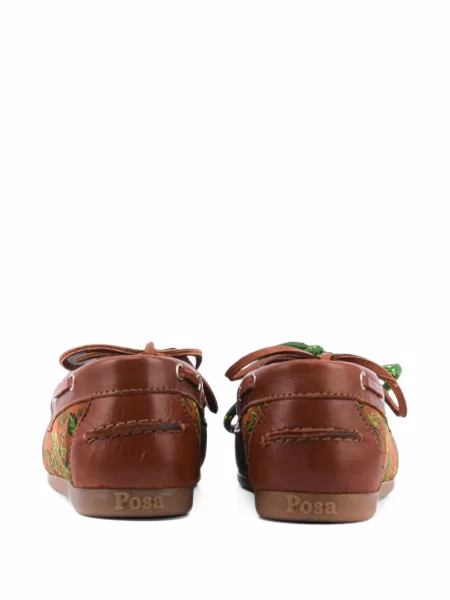 Pantofi loafer Posa din jacard maro