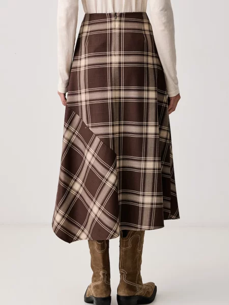 Weekend Max Mara Spódnica Lanoso W Stylu Kopertowym braun brązowa