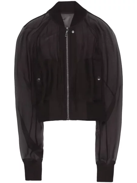 Kurtka bomber Rick Owens z siateczką o krotszym kroju czarny
