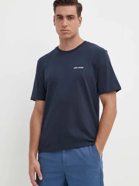 Tričko Pepe Jeans CALLUM tmavomodrá s potiskem