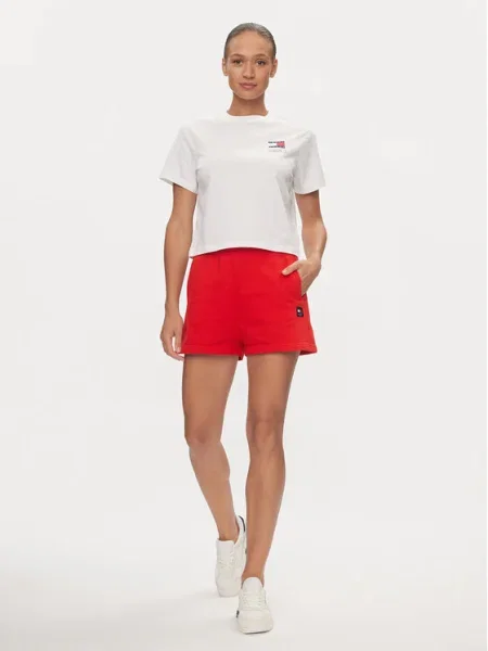 Tommy Jeans Pantaloni scurți sport New Cls roșu