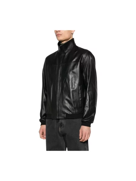 Kurtka skórzana Emporio Armani czarna