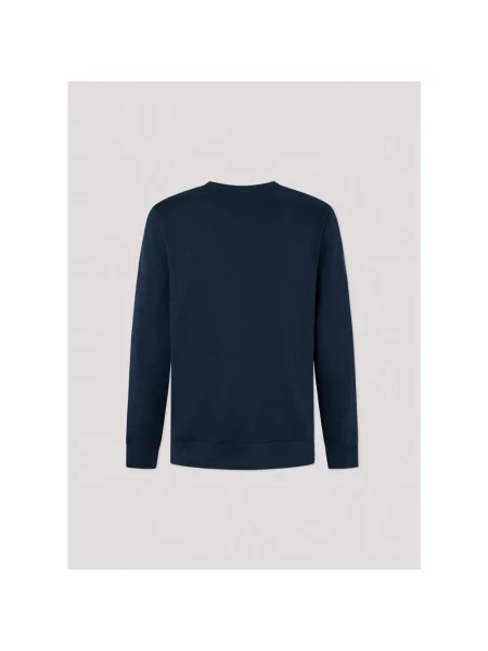 Dzianinowy sweter Hackett niebieski