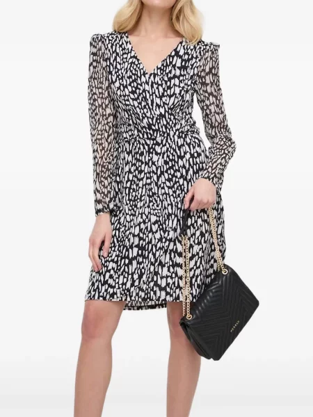 Rochie mini Morgan cu imagine cu imprimeu abstract plic