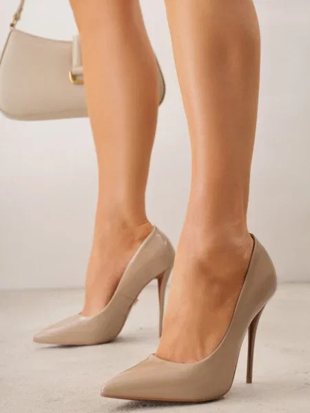 Pantofi stiletto Zafriah închis bej