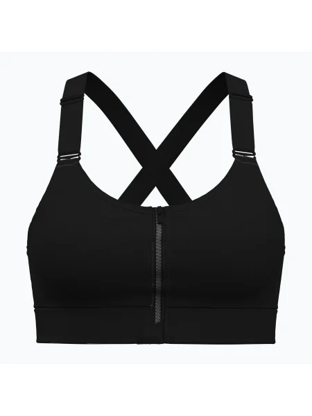 Under Armour Infinity High Zip сутиен за тренировка черен/черен черно