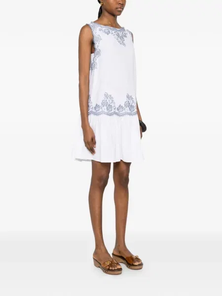 Sukienka mini Ermanno Firenze w kwiatki biała