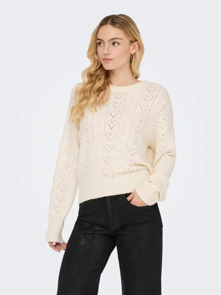 ONLY Pulover ONLIsa lână alb