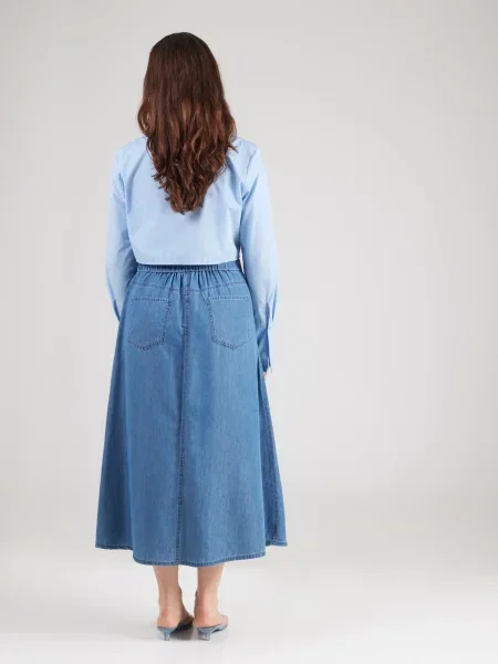 ONLY Carmakoma Sukňa CARBEA denim modrá