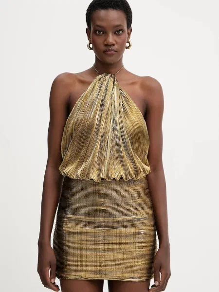 Retrofete ruha Lavinia mini testhezálló sárga