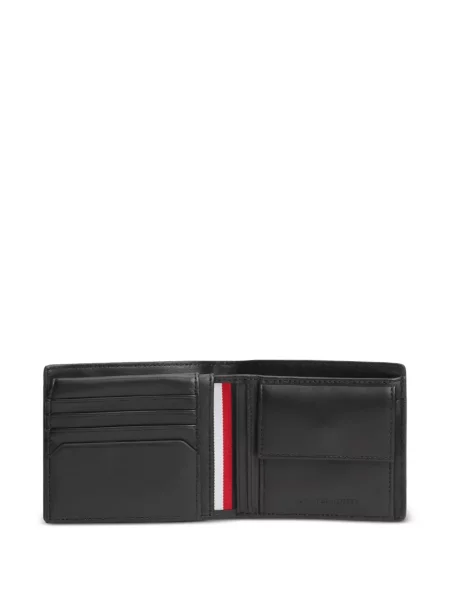 Bőr pénztárca Tommy Hilfiger fekete