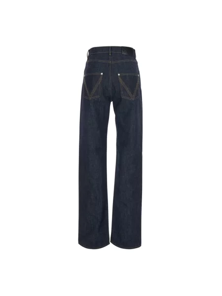 Jeansy straight leg Bottega Veneta niebieskie