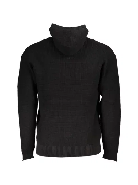 Hanorac cu glugă Calvin Klein tricotate negru