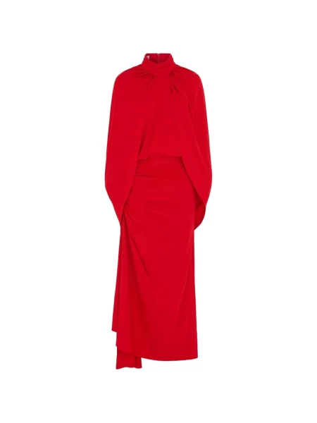 Rochie midi 16arlington cu volane roșu