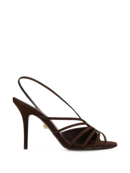 Pantofi cu toc Alevì slingback cu bretele maro