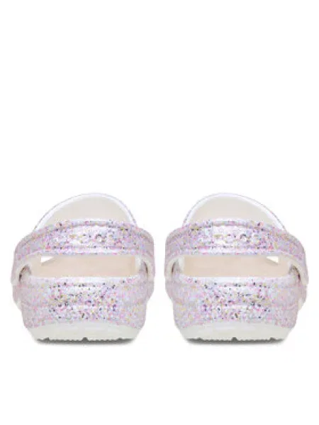 Natikači Crocs Classic Fantasy Glitter Clog K bela