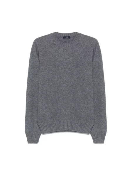 Sweter Barba z kaszmiru szary