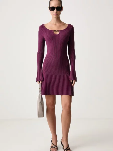 Karl Lagerfeld Jeans rochie cu vâscoză violet