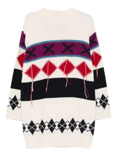 Sukienka midi Iceberg z wzorem argyle do kolan garniturowa