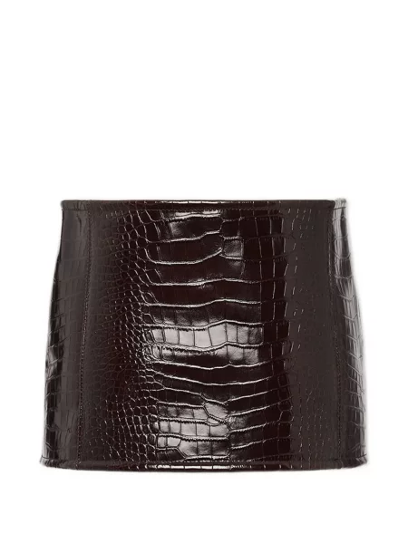 Fustă din piele Dsquared2 maro