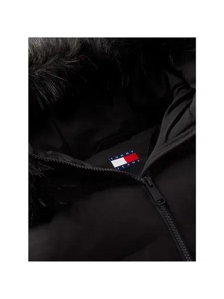Kurtka jeansowa Tommy Jeans z kapturem czarna
