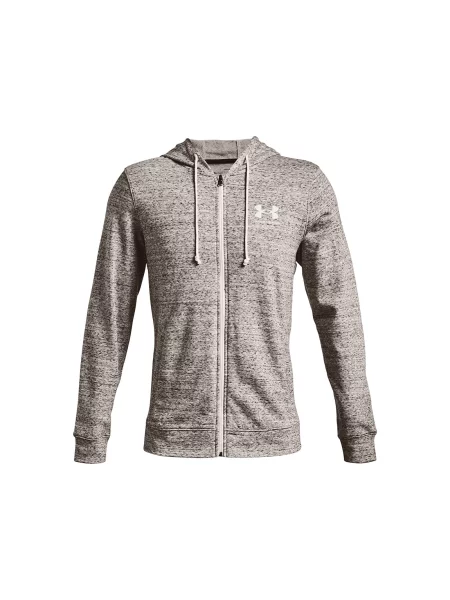 Хавлиени суичър с качулка Under Armour с качулка бяло
