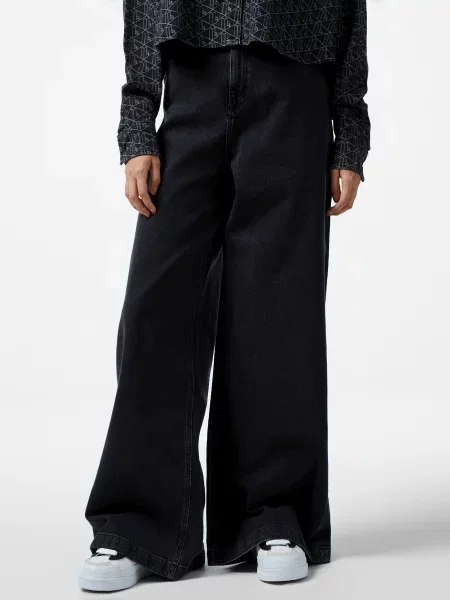 Широкі джинси Lacoste чорний