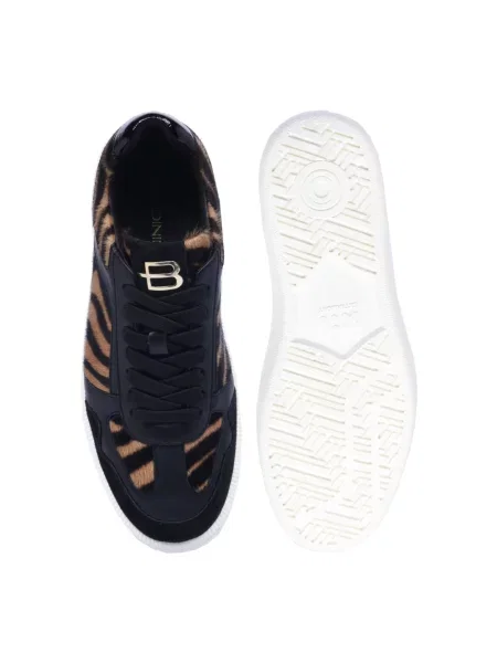 Sneakersy Baldinini skórzane z nadrukiem w zebrę