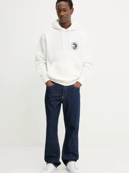Μπλούζα Tommy Jeans με κουκούλα μπεζ