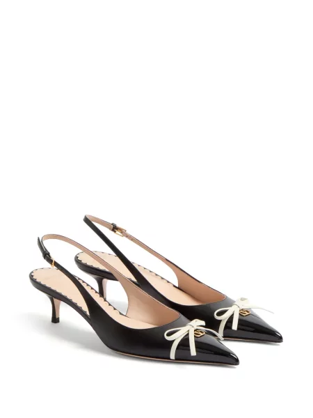 Pantofi cu toc Valentino Garavani cu funde slingback negru