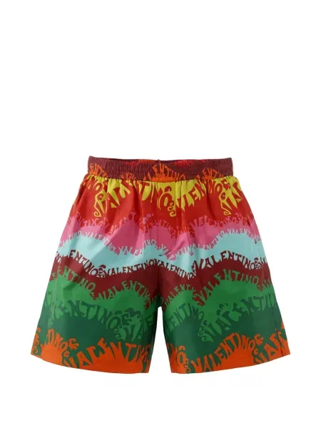Pantaloni scurți Valentino Garavani cu imagine roșu