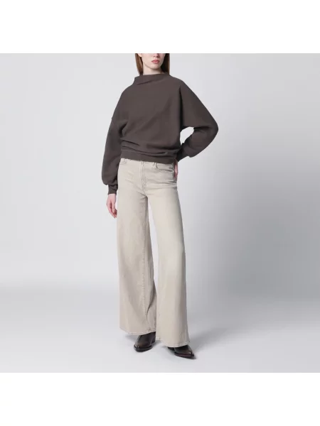 Bluza 6397 drapowana brązowa
