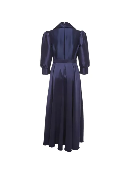 Cu centură rochie maxi Badgley Mischka albastru