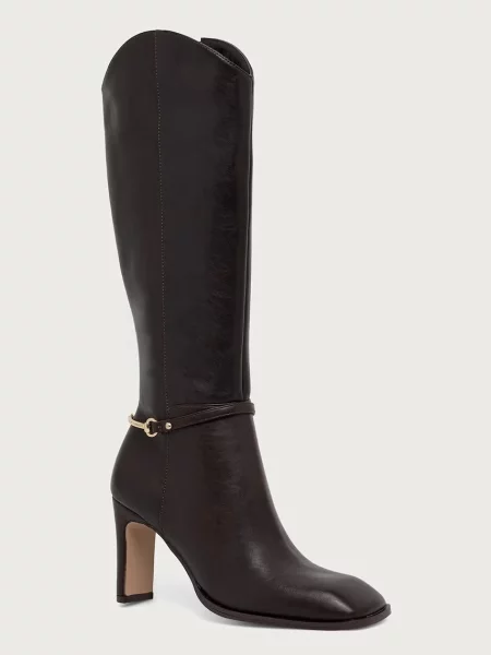 Steve Madden cizme pentru femei din piele Shield maro